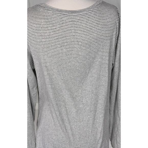 Eddie Bauer Womens XL Gray Stripe Long Sleeve Tshirt Cotton Modal Spandex - Picture 7 of 8